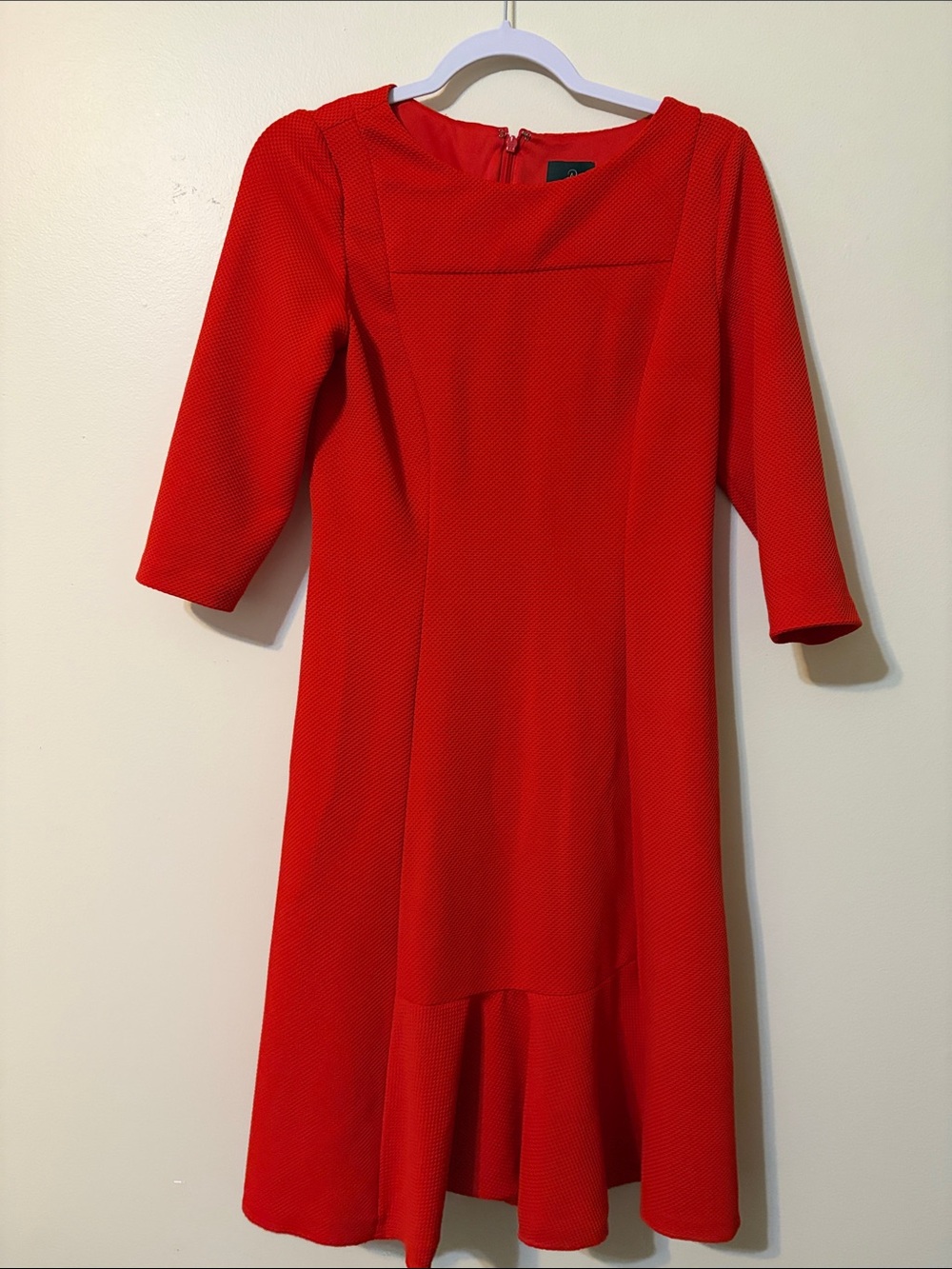 Adrianna Papell Novelty Textured Knit Flounce Dress